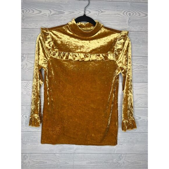 Blank NYC Gold Velvet Top NEW WITH TAG - Picture 1 of 8